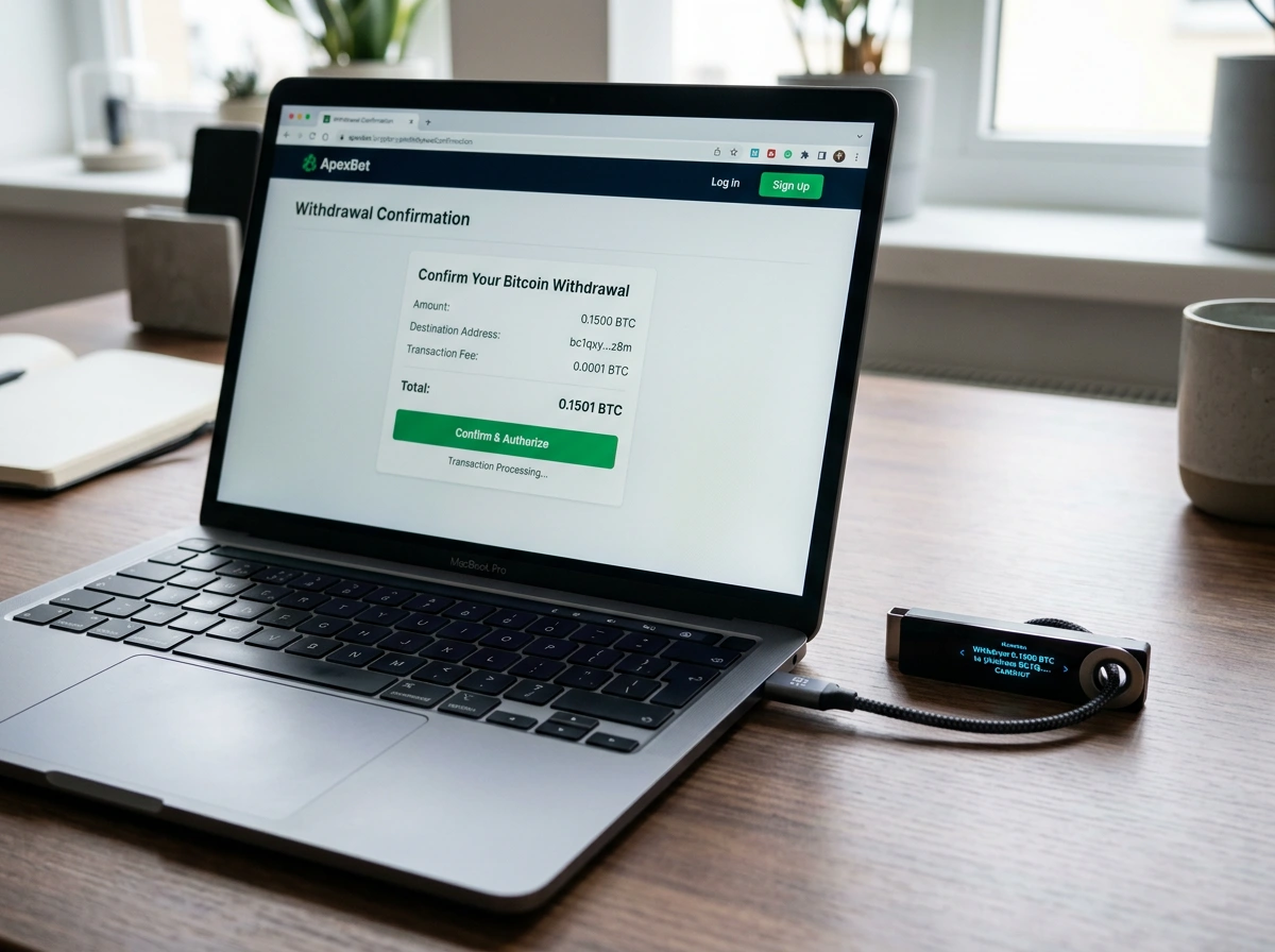 Proceso de retiro de Bitcoin desde una plataforma de apuestas hacia una wallet personal